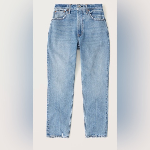 Abercrombie & Fitch Curve Love High Rise Mom Jean Blue Denim Size XXS l 00 l 24 - Picture 5 of 11